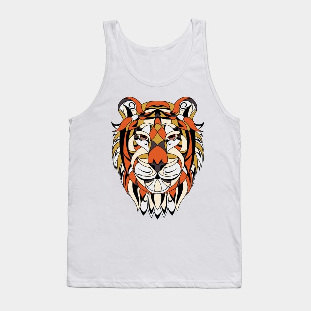 Tiger face Tank Top by Velvet